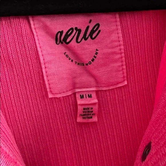 Aerie textured Henley hoodie pullover snap Medium NWOT - Picture 5 of 8